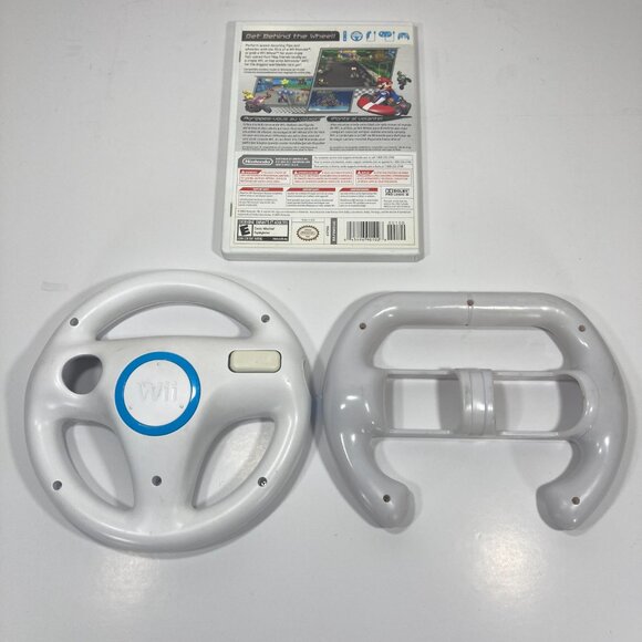 Mario Kart Wii Wheel Controller Bundle (Nintendo Wii) Mario Cart Game CIB - Picture 2 of 6